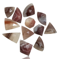 Thumbnail for 60Ct 12Pcs Natural Botswana Agate Rose Cut Cabochons LOT. Length range- approx. 10mm to 17mm