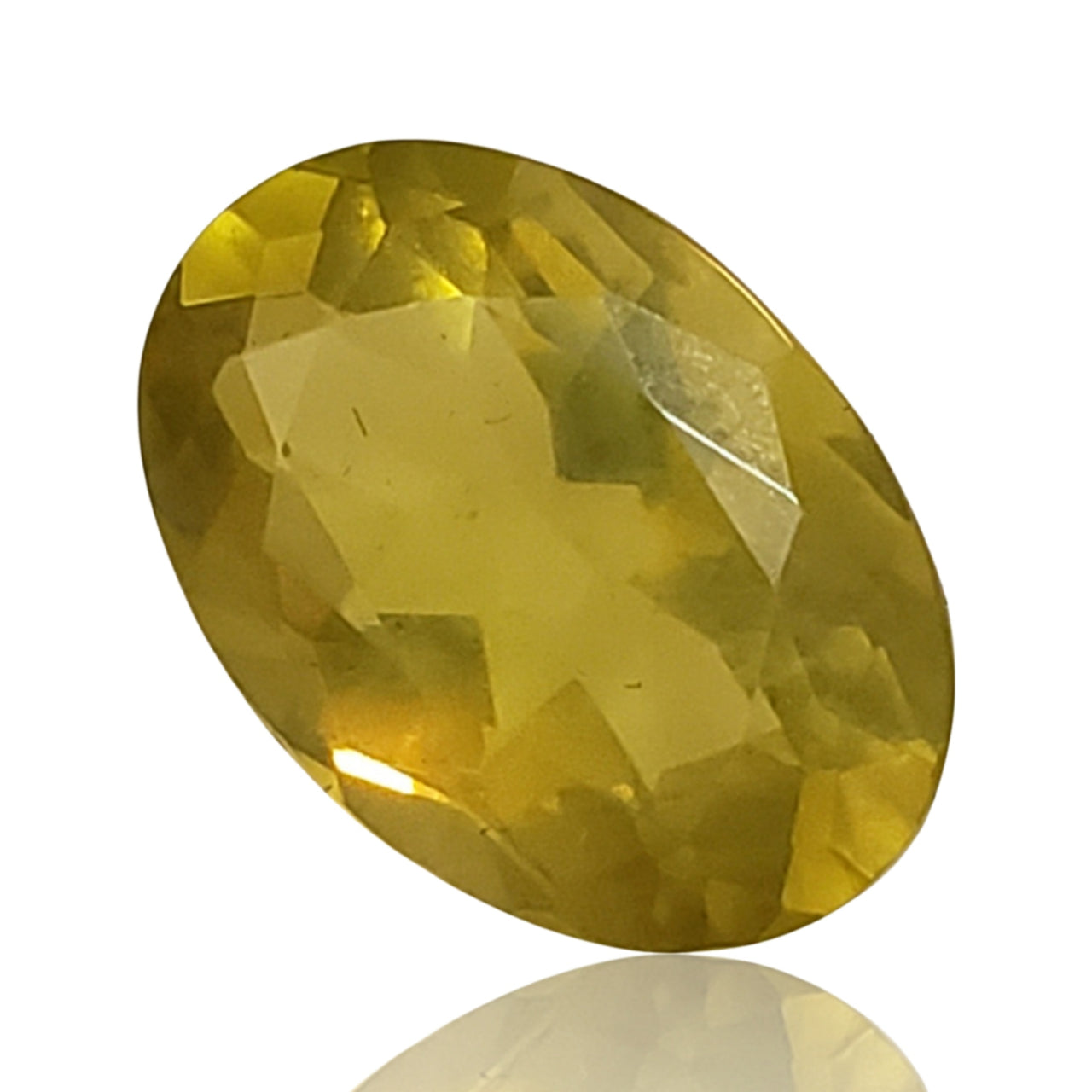 9Ct Natural Lemon Citrine Faceted. Size- approx. 16x12x8mm