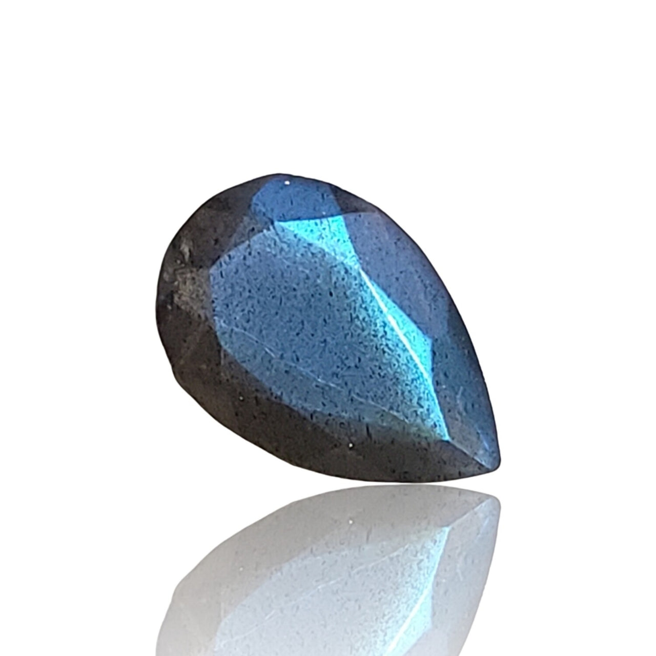 3.5Ct Natural Labradorite Faceted Pear Cut. Size- approx. 14x9x5mm