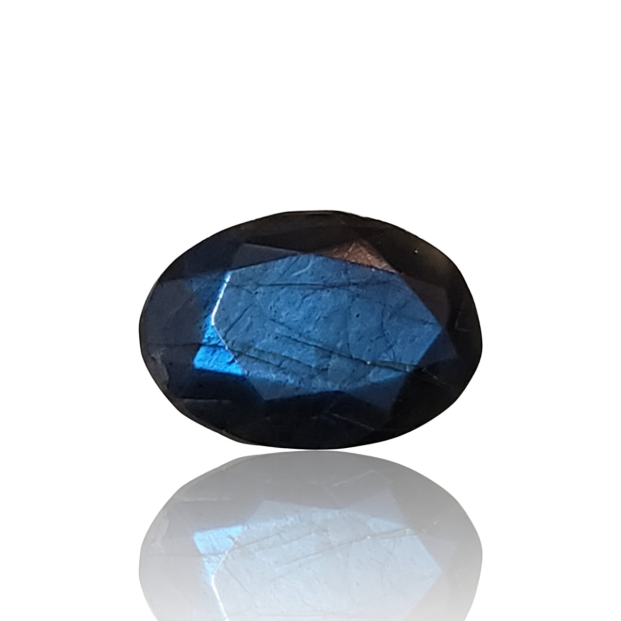 3.5Ct Natural Labradorite Faceted Oval Cut. Size- approx. 13x9x5mm