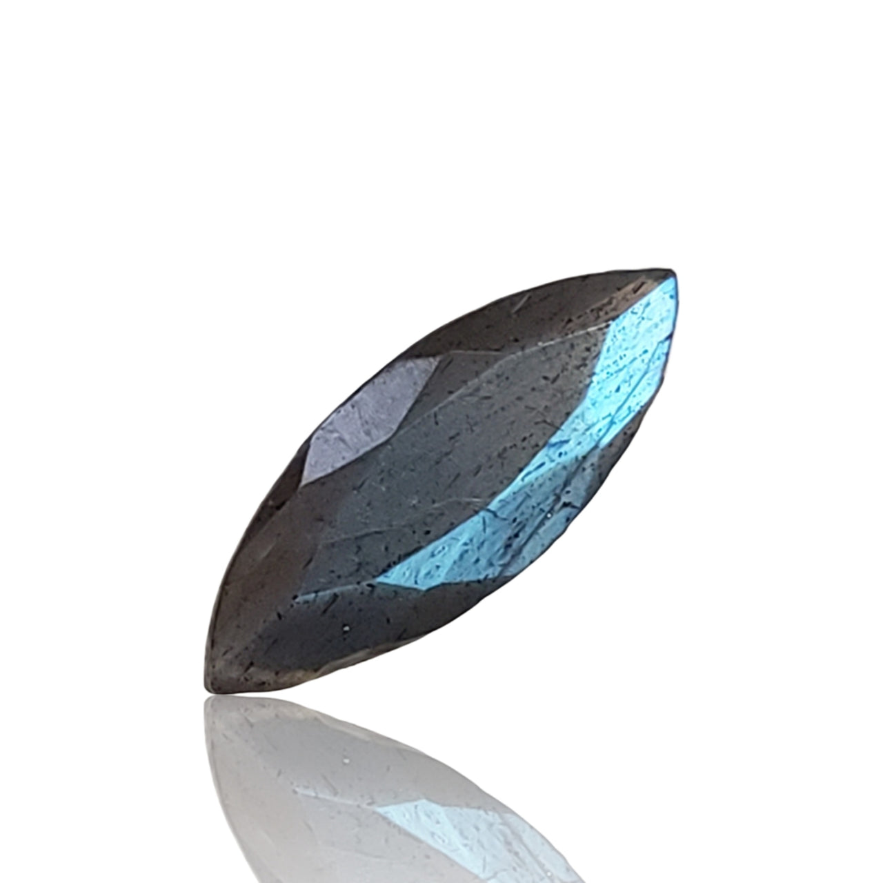 3Ct Natural Labradorite Faceted Marquise Cut. Size- approx. 17x7x5mm