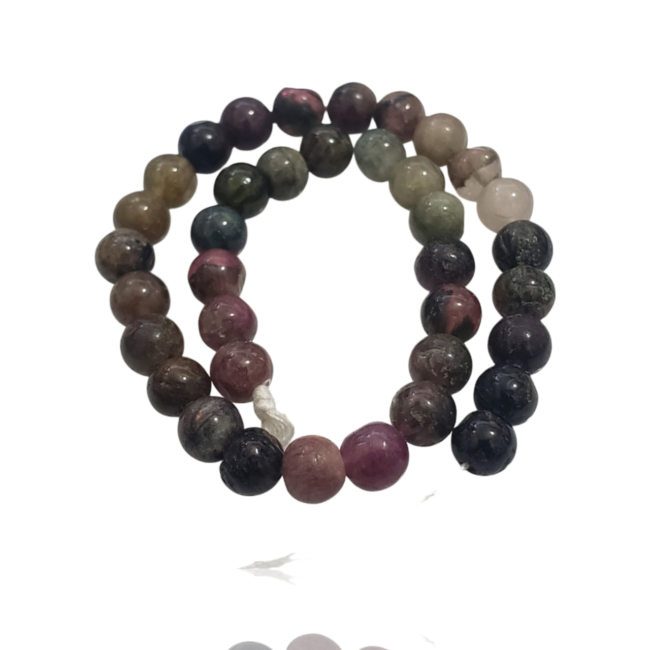 Natural Tourmaline Bead Strand. Strand is approx. 6.5inch in length. Bead size- approx. 5mm