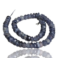 Thumbnail for Natural Iolite Roundel Bead Strand