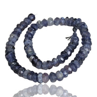 Thumbnail for Natural Iolite Roundel Bead Strand