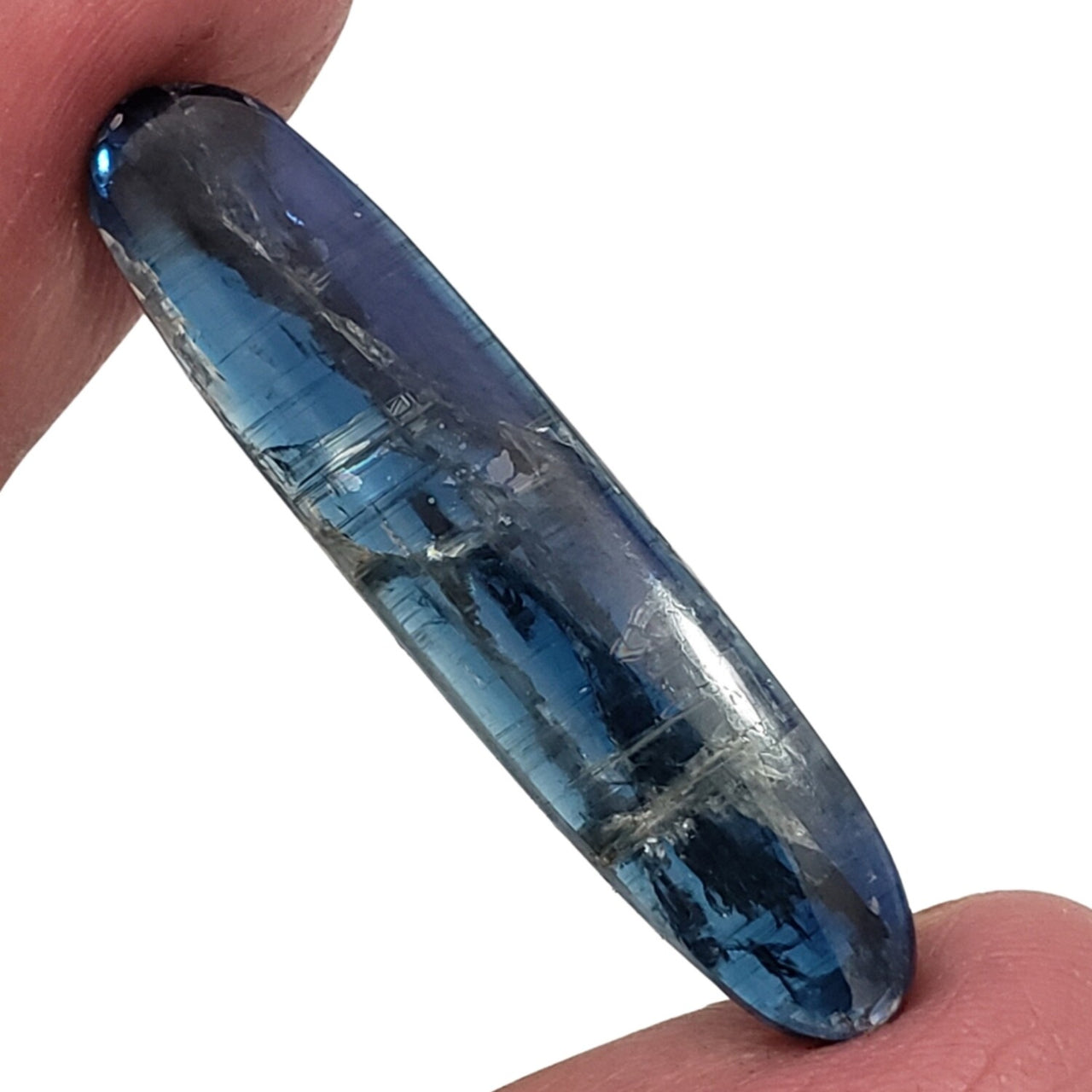 24.5 Natural Kyanite Cabochon. Size- approx. 44x10mm