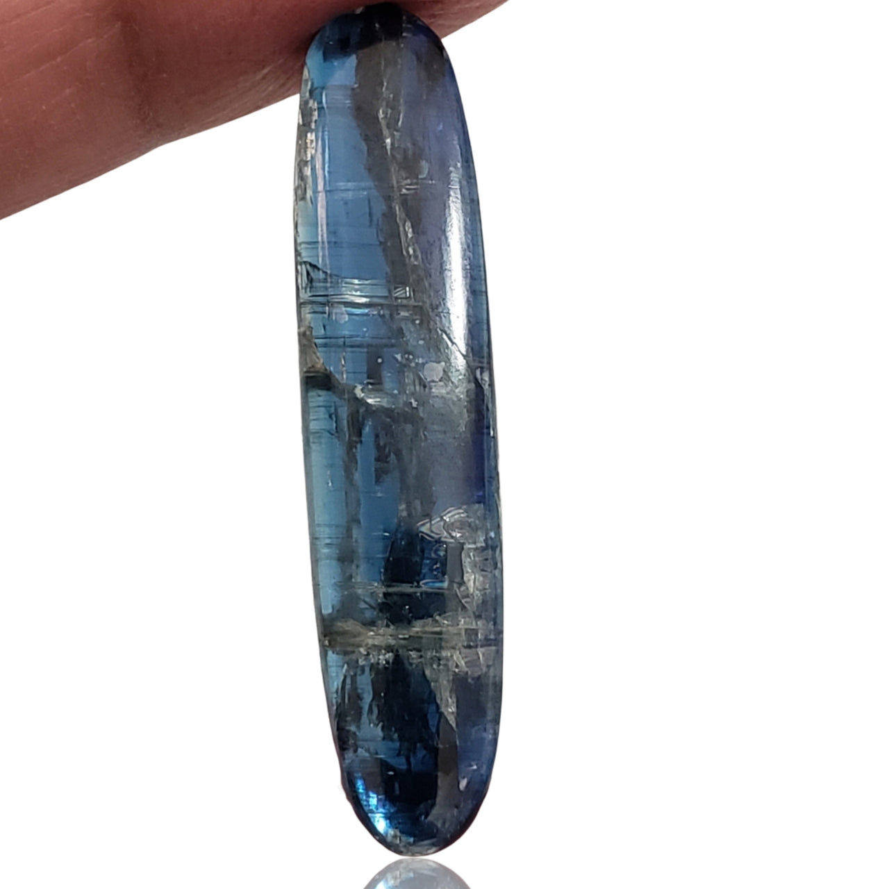 24.5 Natural Kyanite Cabochon. Size- approx. 44x10mm