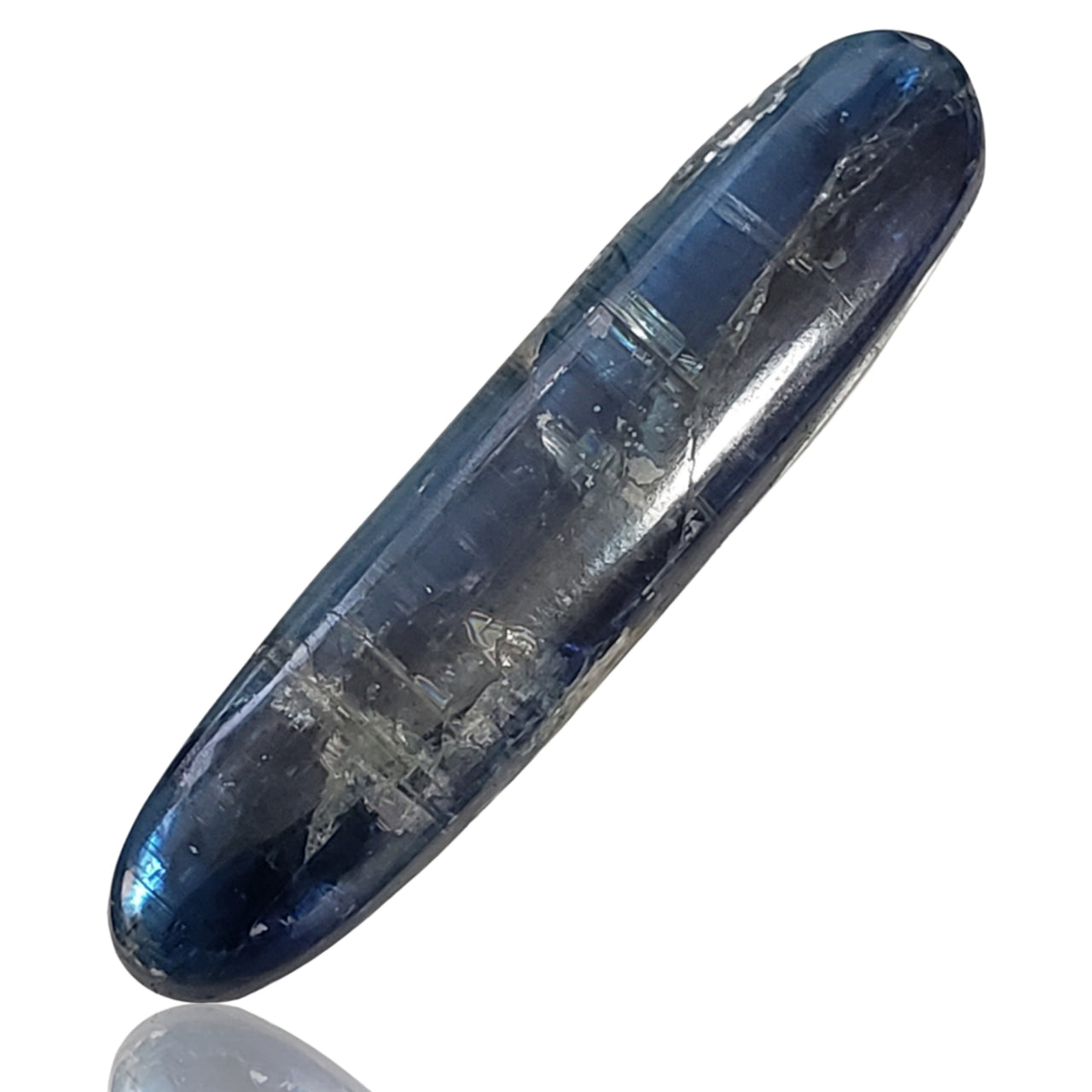 24.5 Natural Kyanite Cabochon. Size- approx. 44x10mm