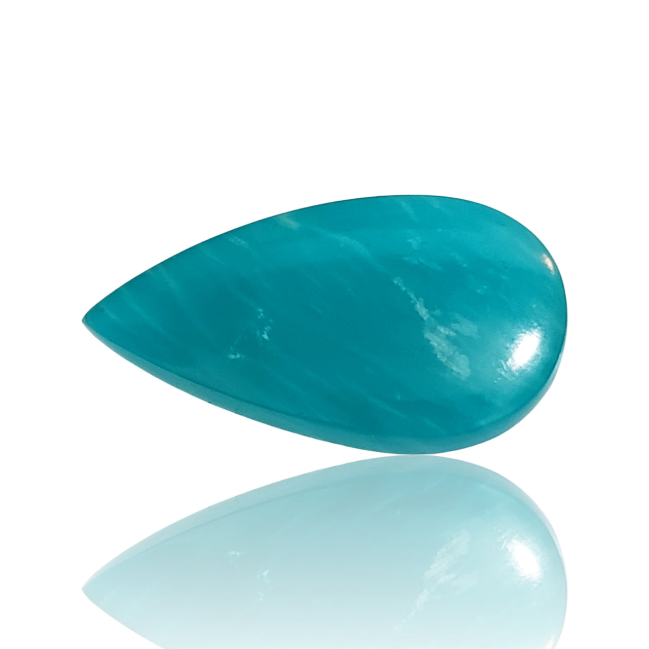 25.5Ct Natural Peruvian ICY Amazonite Cabochon. Size- approx. 35x19mm