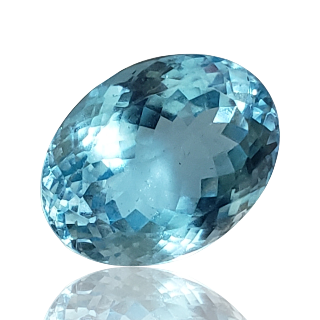 29.5Ct Natural FINE Blue Topaz Faceted. Size- approx. 20x15x11mm