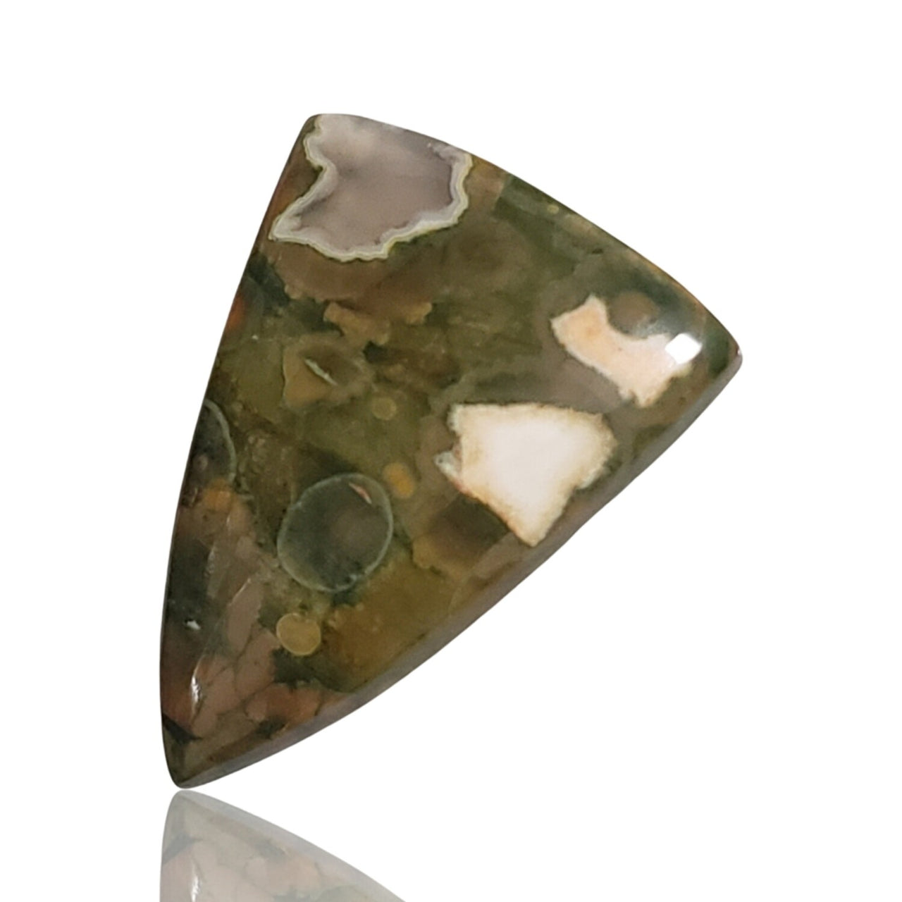 16Ct Natural Rhyolite Rainforest Jasper Cabochon. Size- approx. 27x19mm