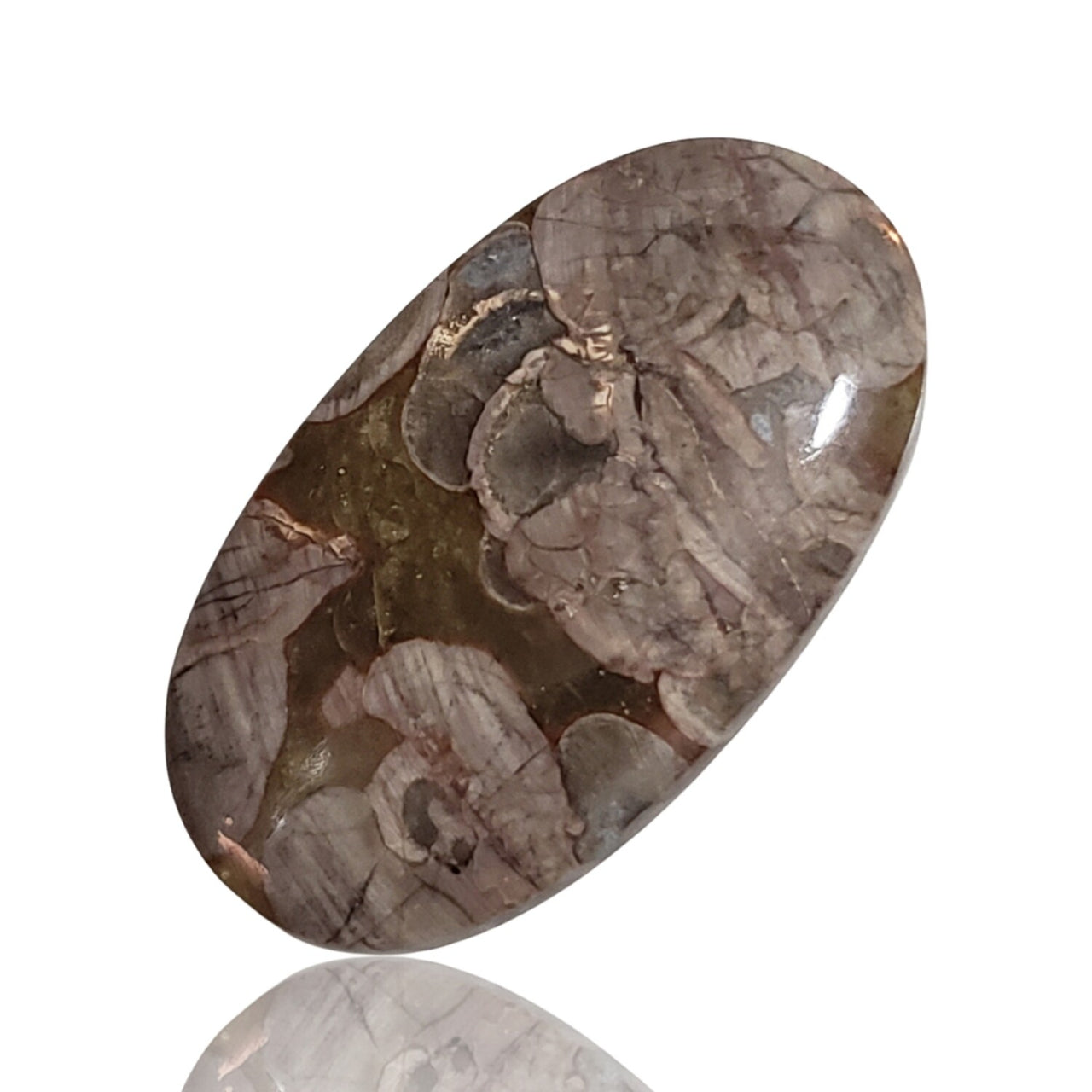 32.5Ct Natural Mushroom Rhyolite Cabochon. Size- approx. 37x21mm