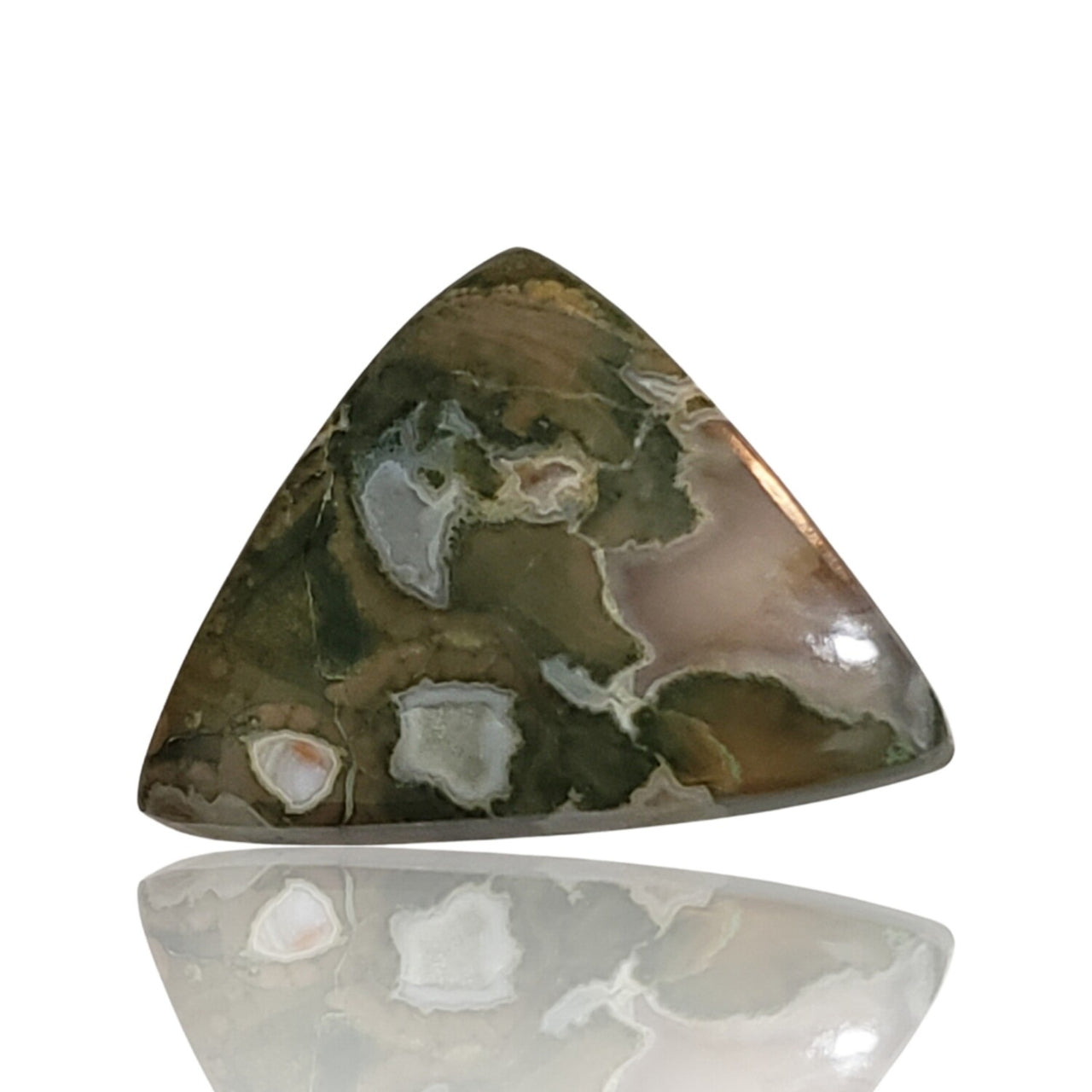 20Ct Natural Rhyolite Rainforest Cabochon. Size- approx. 27x20mm