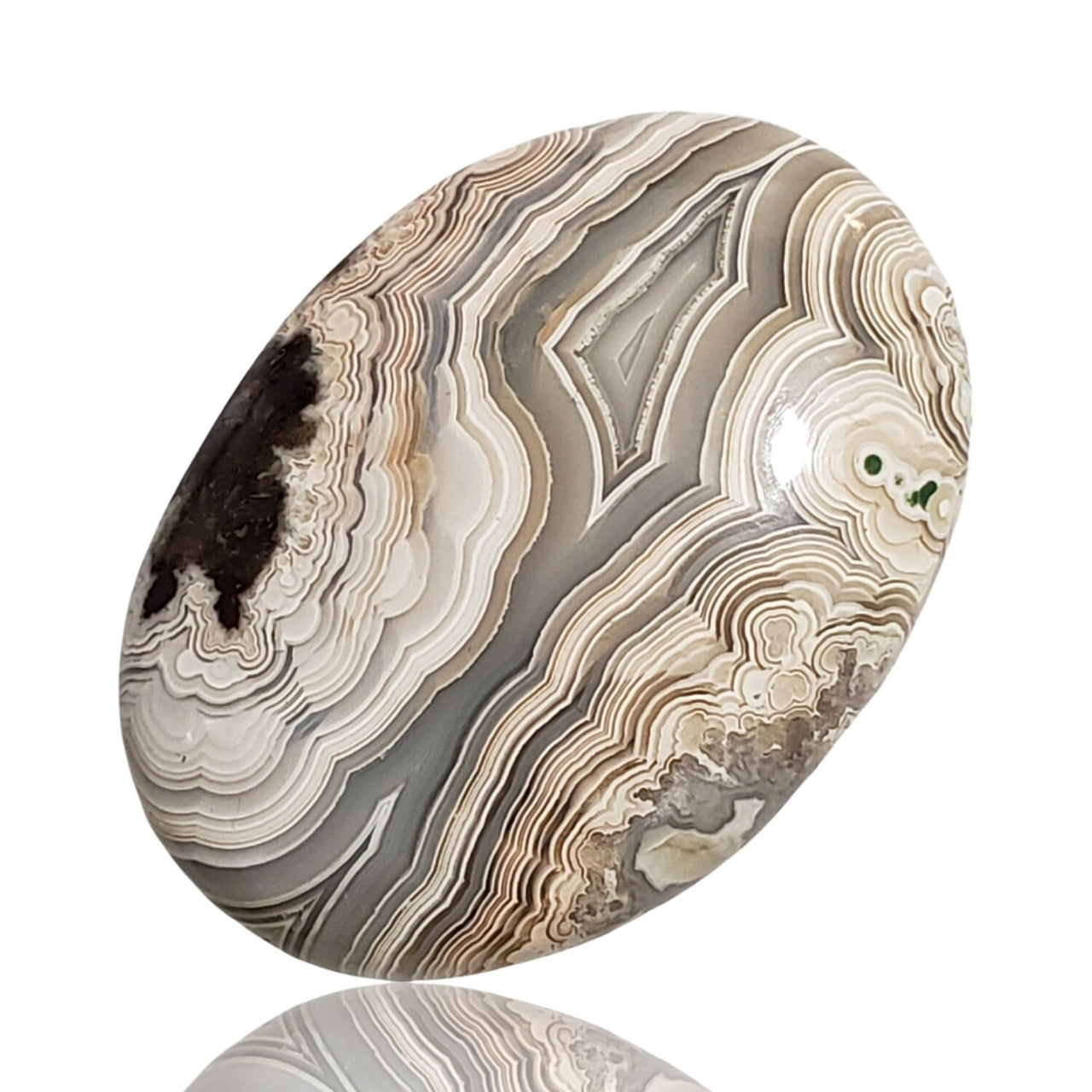 58.5Ct Natural Crazy Lace Agate Cabochon. Size- approx. 38x27mm