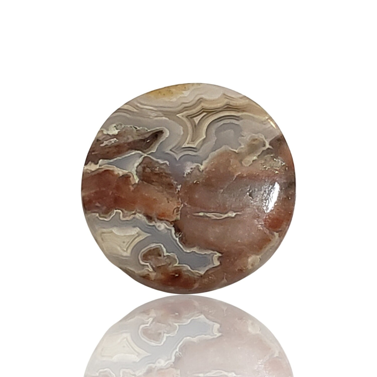 16Ct Natural Mexican Laguna Jasper Cabochon. Size- approx. 21mm