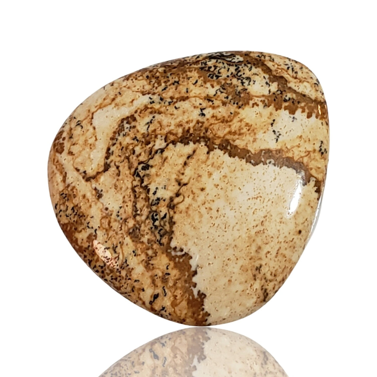 36Ct Natural Picture Jasper Cabochon. Size- approx. 31x30mm