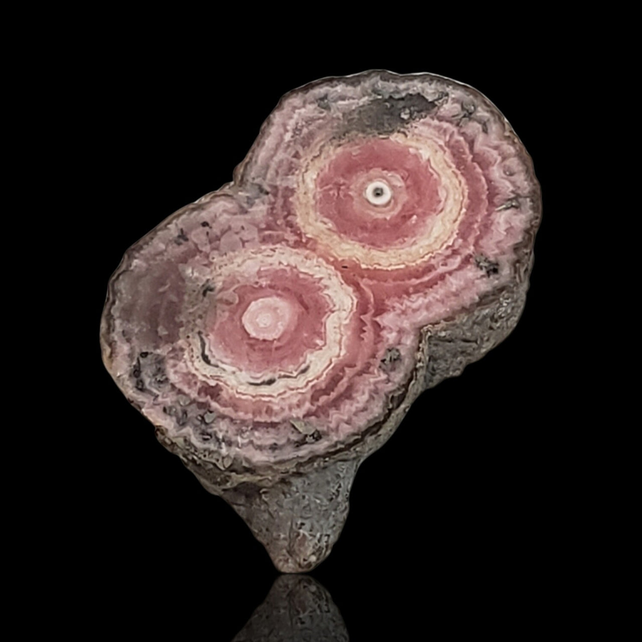 24Ct Natural Rhodochrosite Stalactite Stalagmite Tube Polished Slice 25x16mm