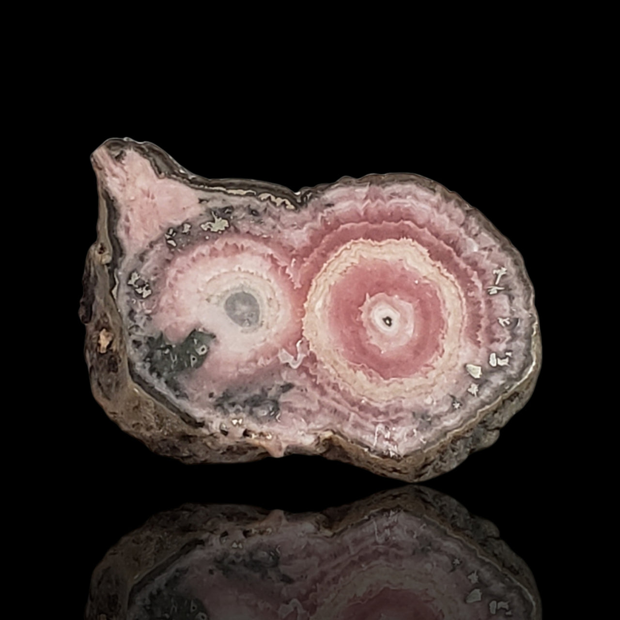 24Ct Natural Rhodochrosite Stalactite Stalagmite Tube Polished Slice 25x16mm