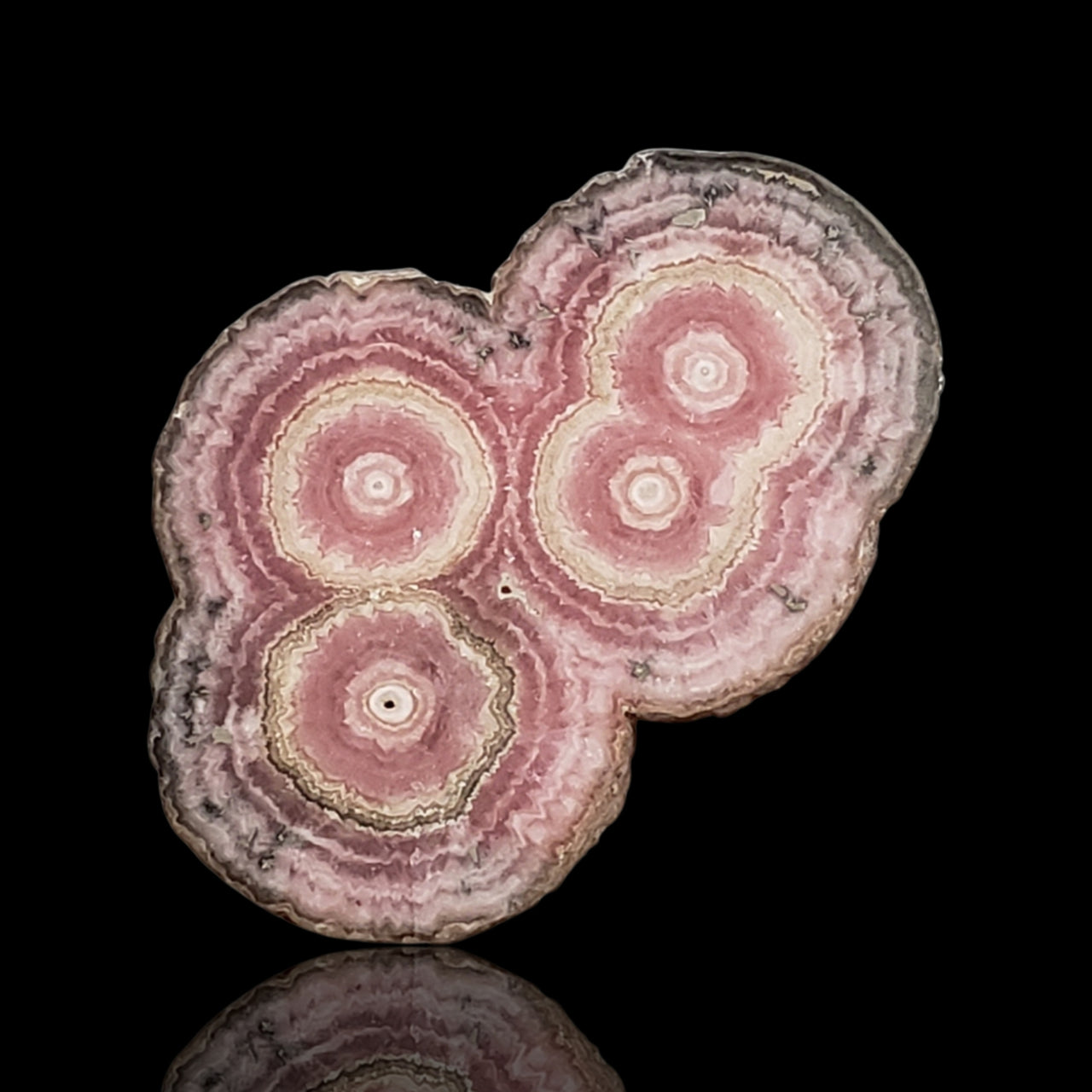 42Ct Natural Rhodochrosite Stalactite Stalagmite Tube Polished Slice 33x23mm