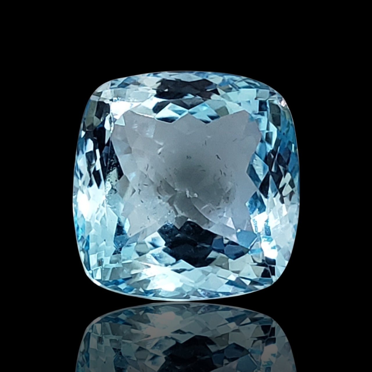 27Ct Natural Blue Topaz Faceted 17x17x10mm