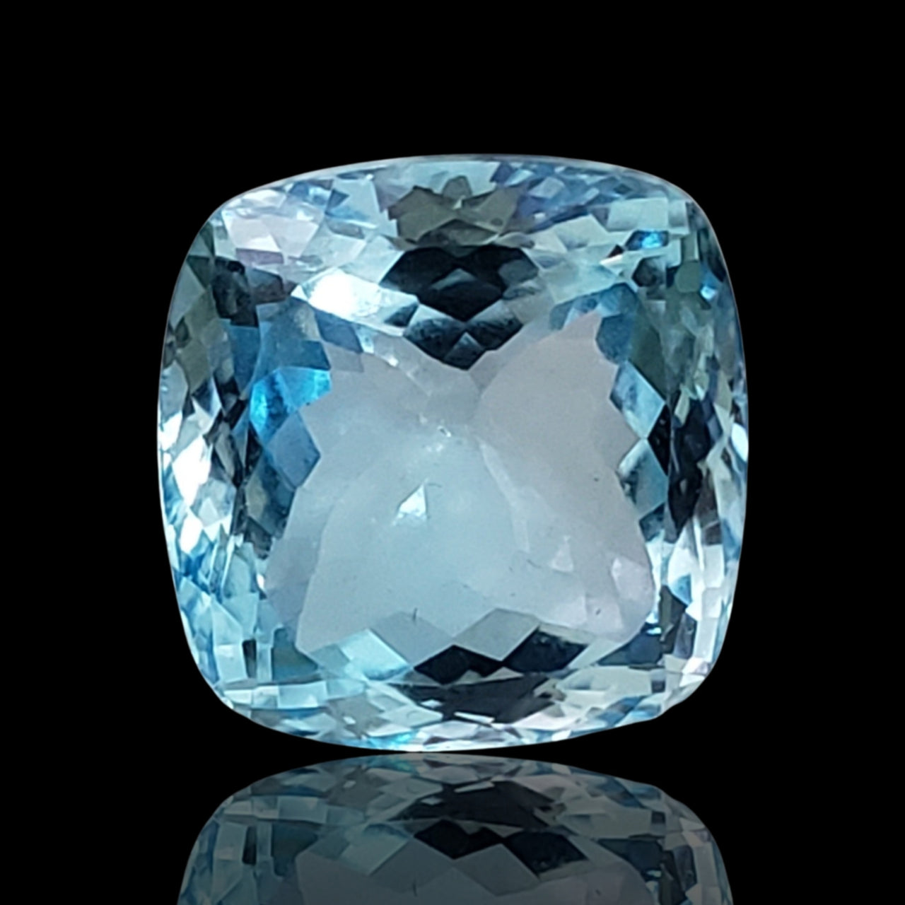 27Ct Natural Blue Topaz Faceted 17x17x10mm