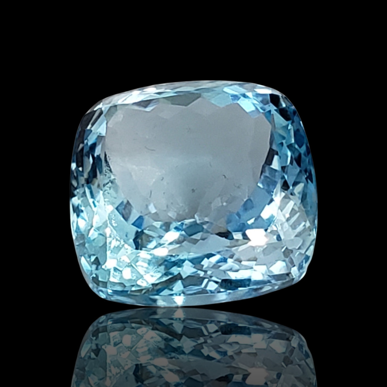 27Ct Natural Blue Topaz Faceted 17x17x10mm