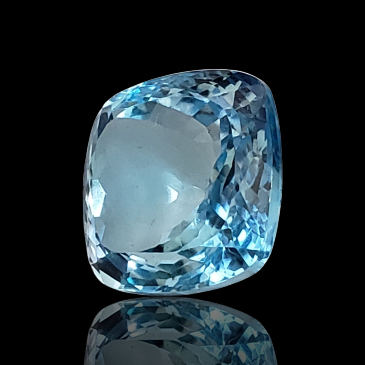 27Ct Natural Blue Topaz Faceted 17x17x10mm