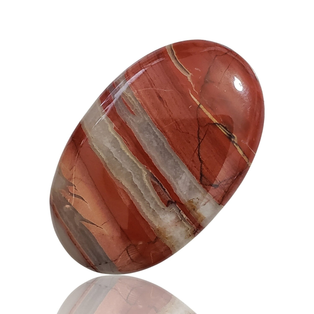 57Ct Natural Red River Jasper Cabochon 42x27mm