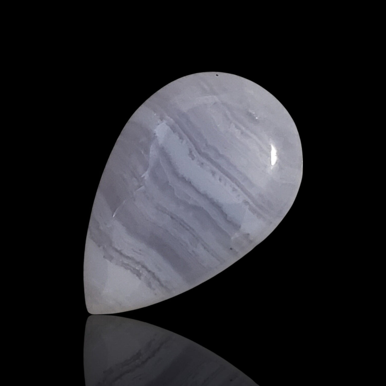 18.5Ct Natural Blue Lace Agate Cabochon 27x17mm