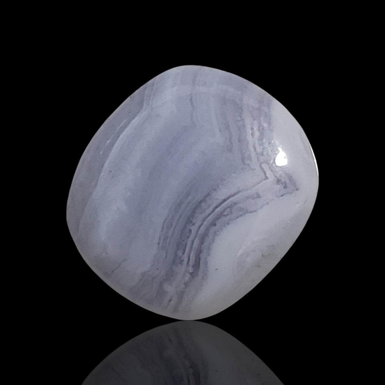 40Ct Natural Blue Lace Agate Cabochon 25x22mm