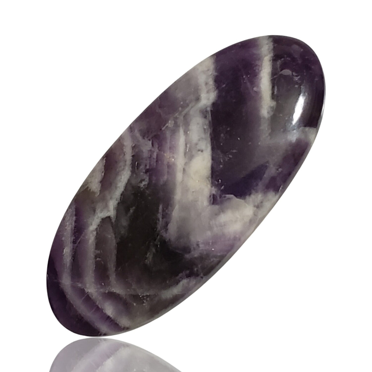 45Ct Natural Amethyst Lace Agate DRILLED Pendant Bead 46x21mm