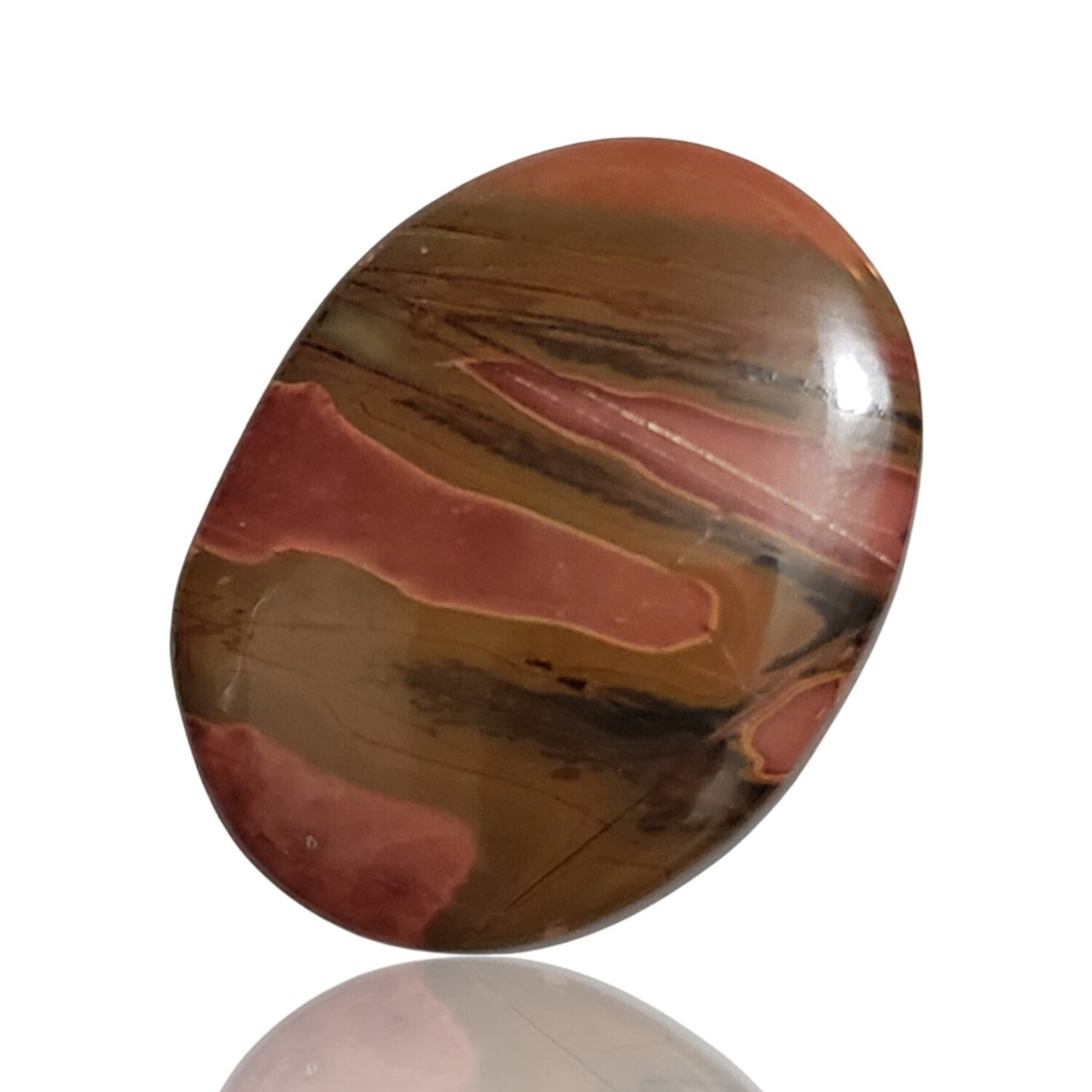 28.5Ct Natural Red Creek Jasper Cabochon 30x23mm