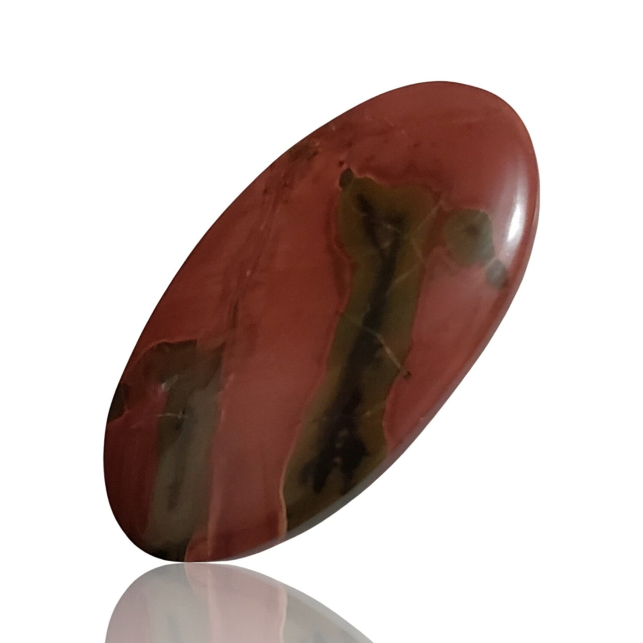 25.5Ct Natural Red Creek Jasper Cabochon 37x20mm