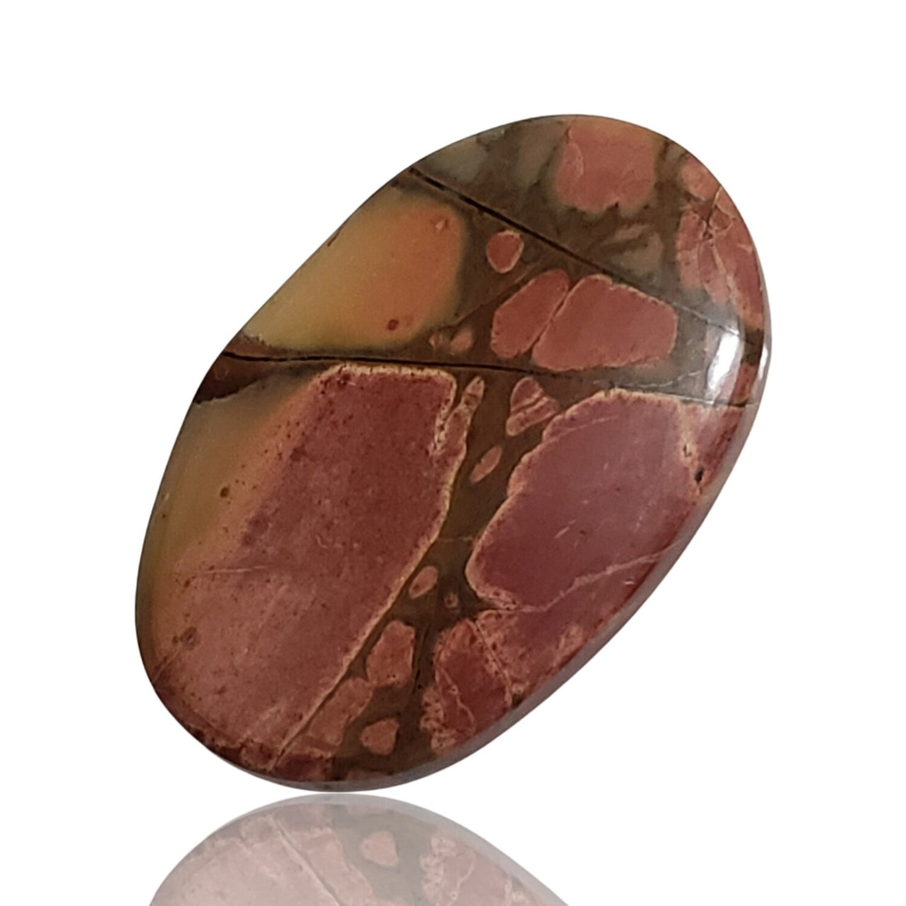 19.5Ct Natural Red Creek Jasper Cabochon 29x19mm