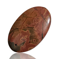 Thumbnail for 35.5Ct Natural Red Creek Jasper DRILLED Pendant Bead 37x23mm