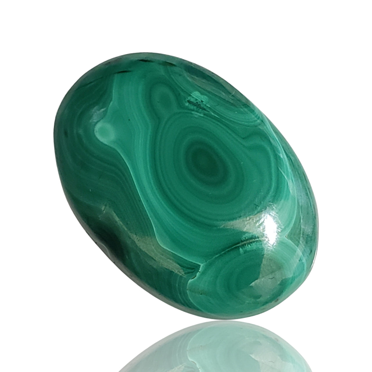 39Ct Natural Malachite Cabochon 30x21mm