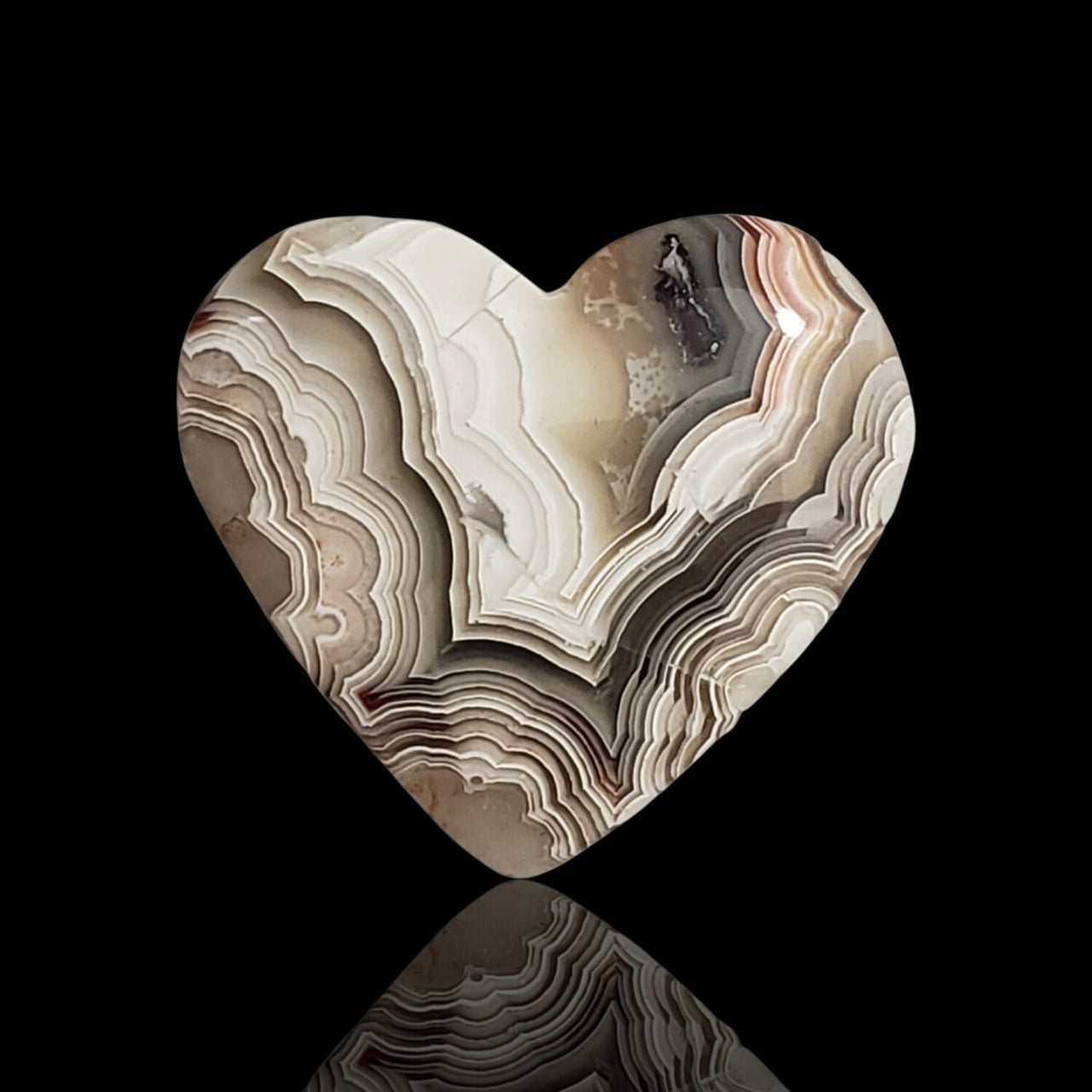 13.5Ct Natural Crazy Lace Agate Heart Cabochon 22x20mm