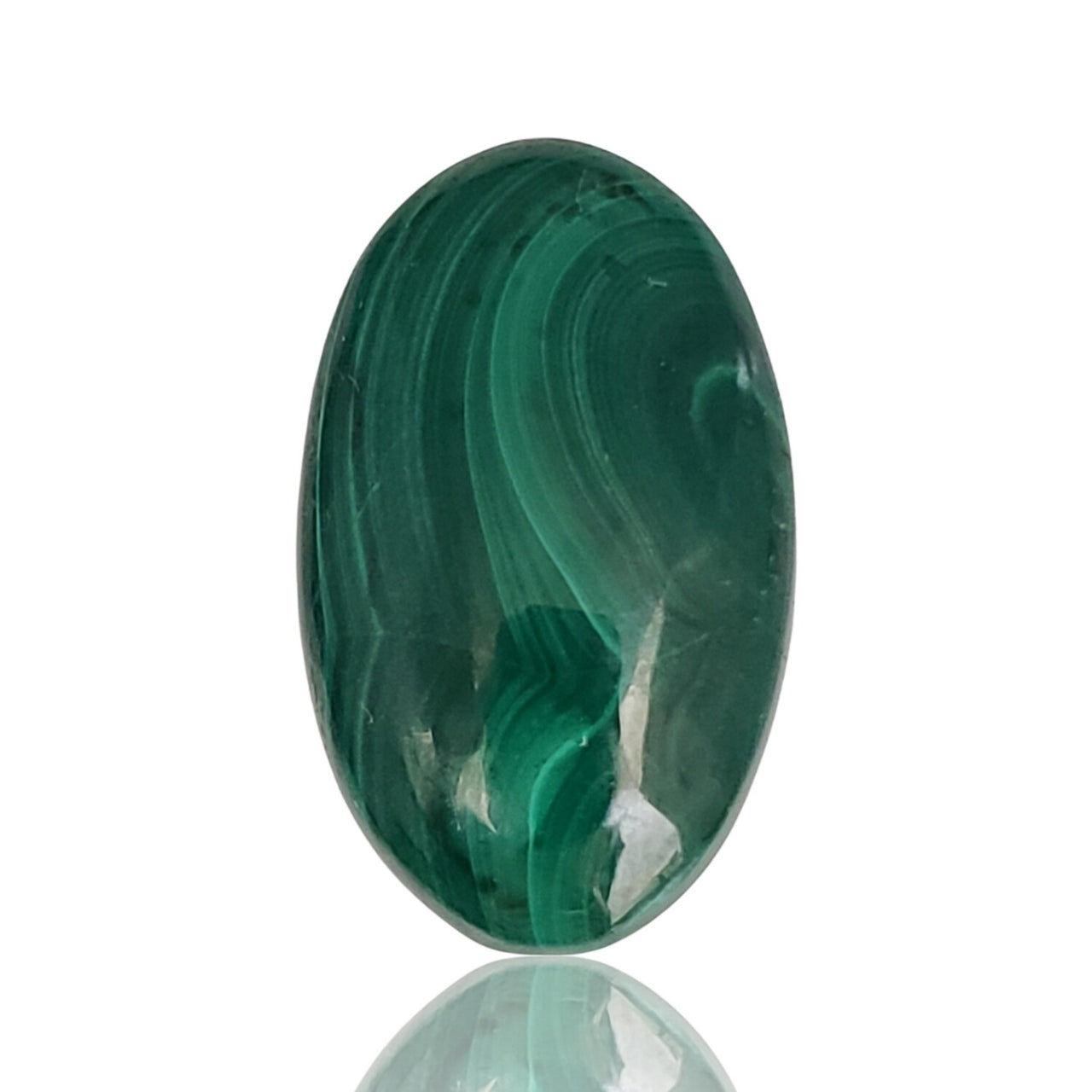 39Ct Natural Malachite Cabochon 29x18mm