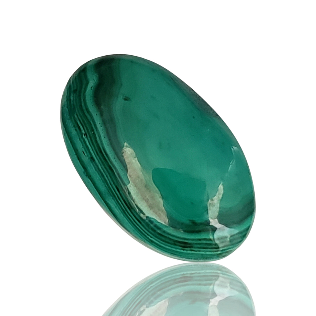 39Ct Natural Malachite Cabochon 29x18mm