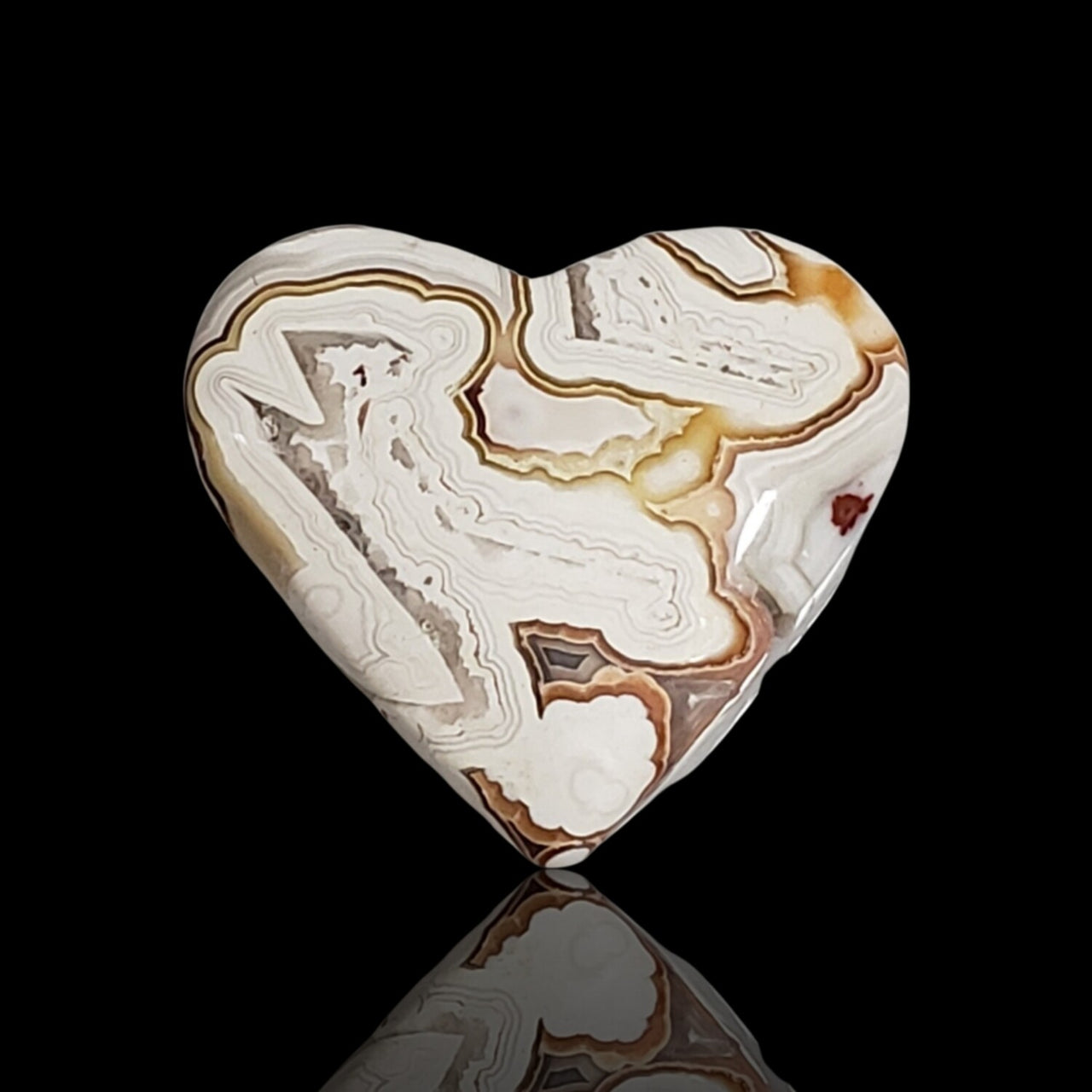 11.5Ct Natural Crazy Lace Agate Heart Cabochon 21x19mm