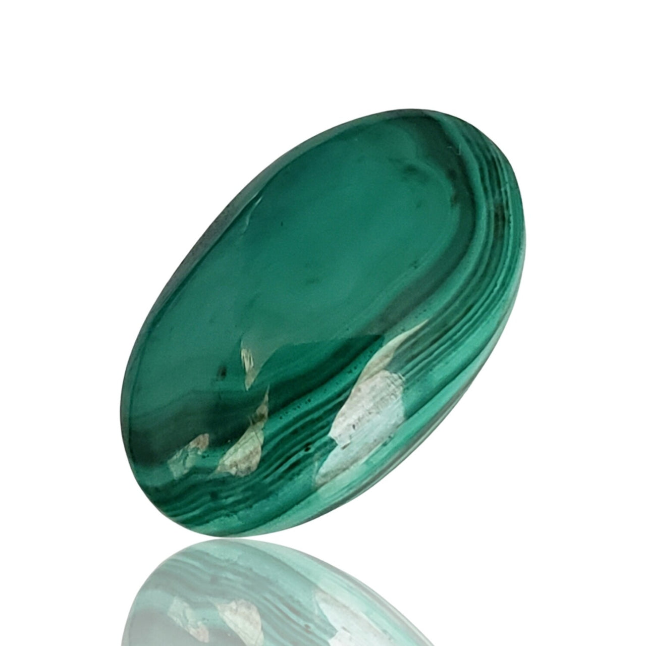 39Ct Natural Malachite Cabochon 29x18mm