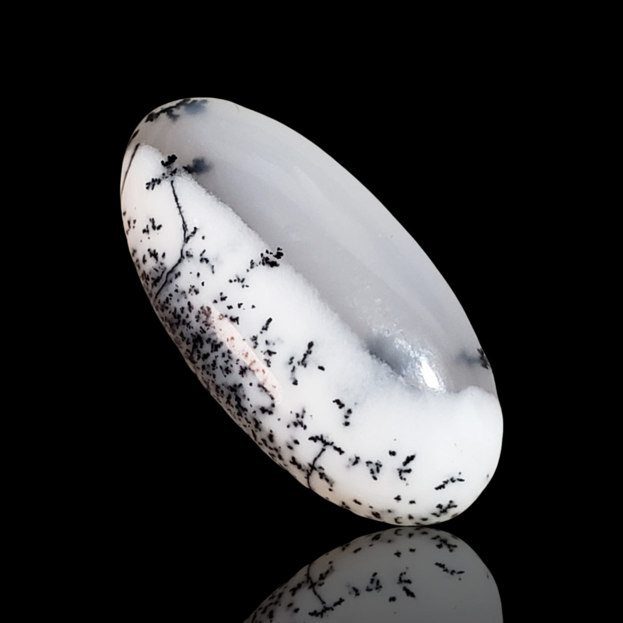 20.5Ct Natural Dendrite Opal/Merlinite Cabochon 32x16mm