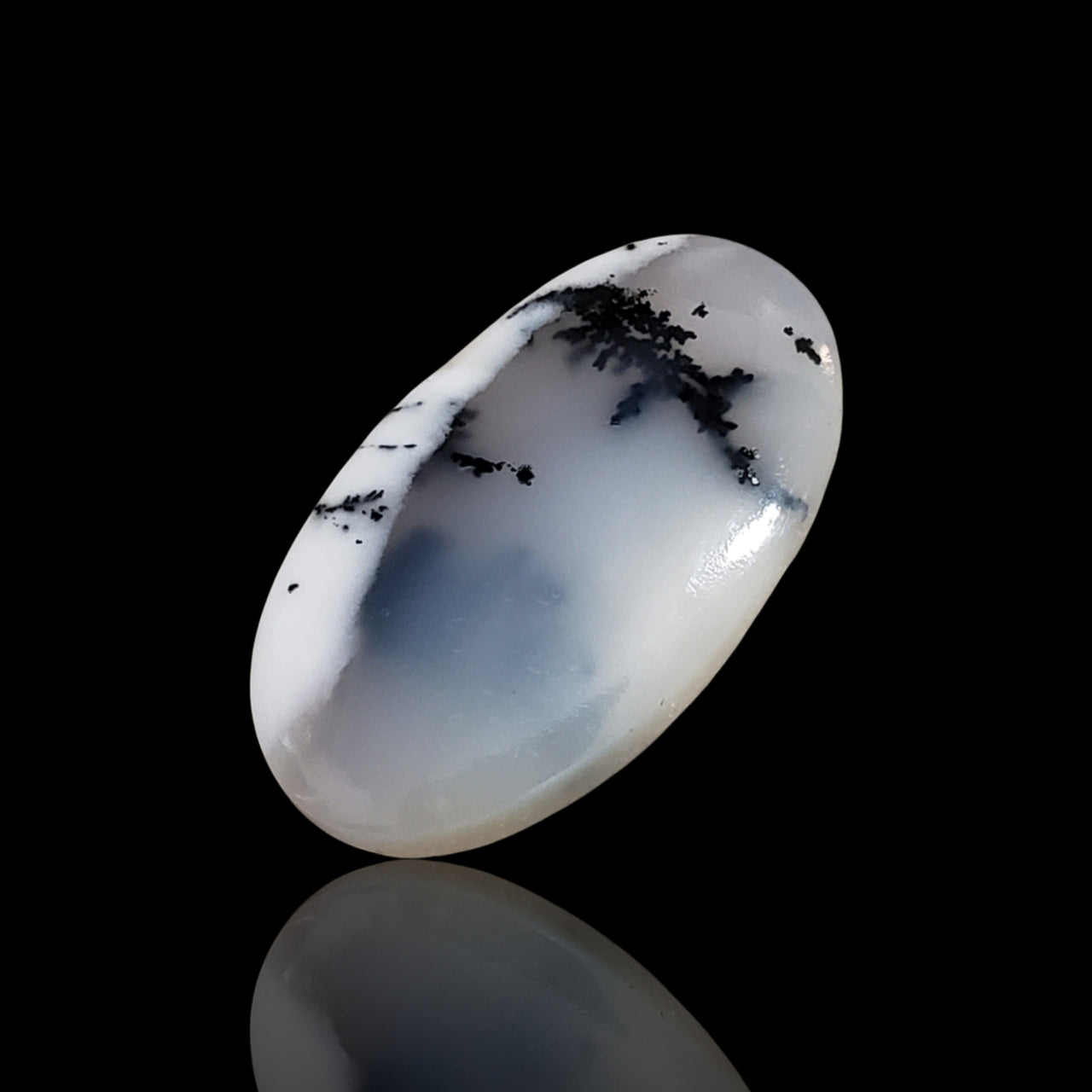 20Ct Natural Dendrite Opal/Merlinite Cabochon 30x17mm