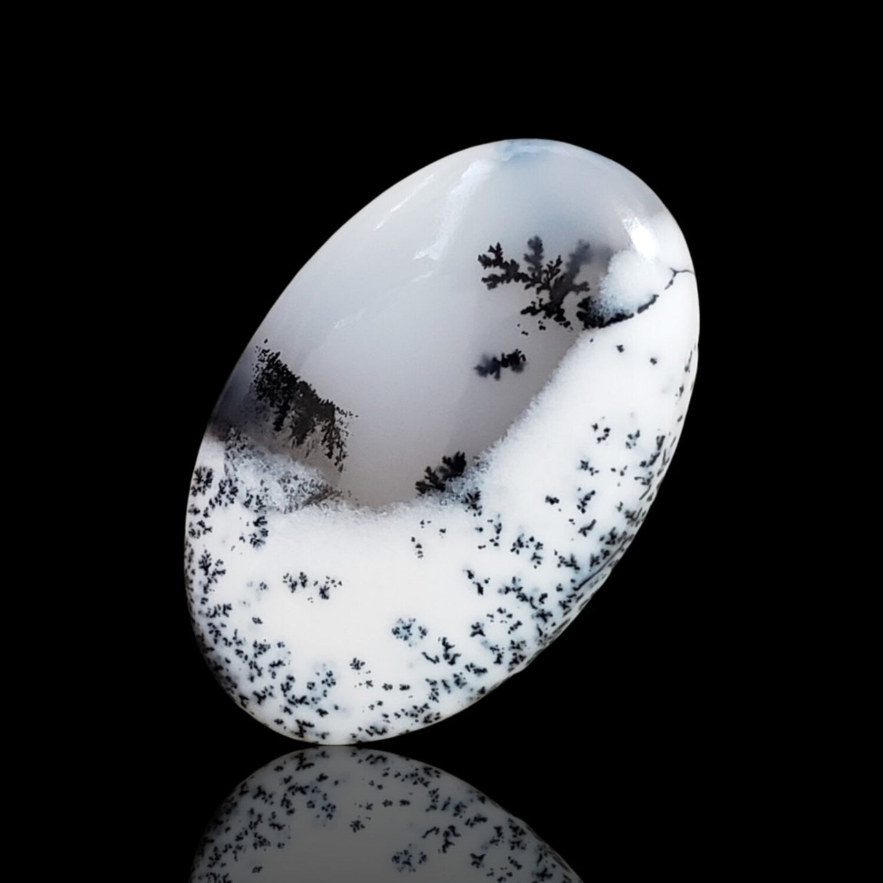 20Ct Natural Dendrite Opal/Merlinite Cabochon 29x19mm