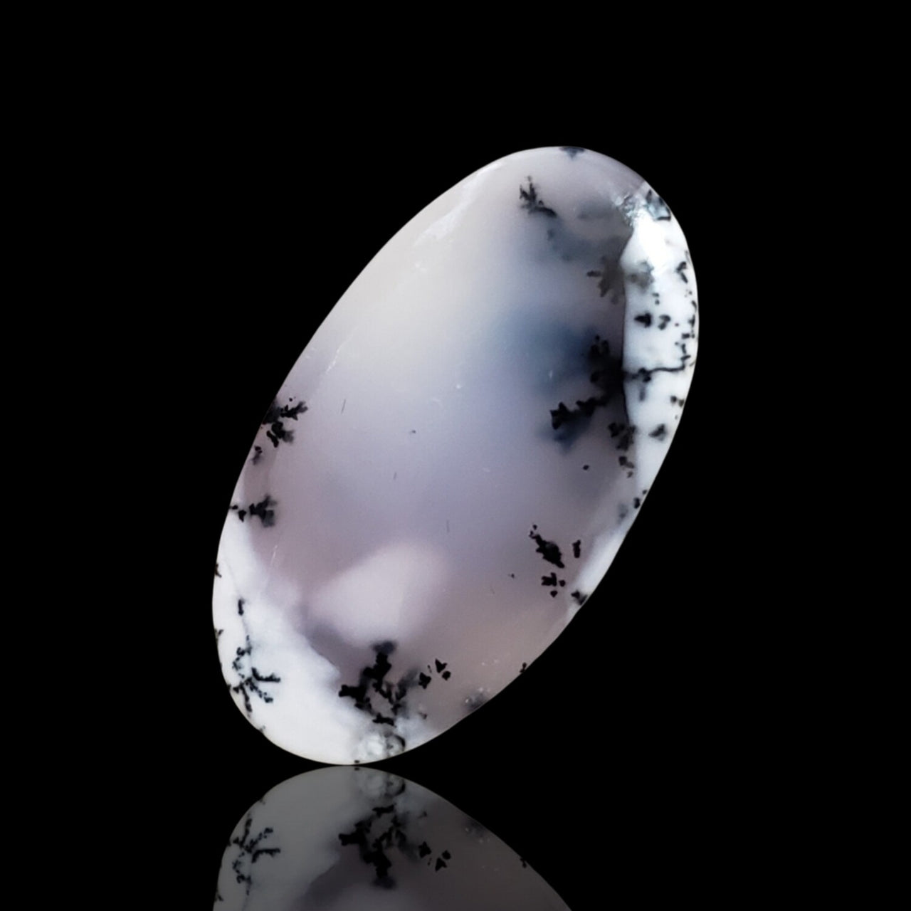 19Ct Natural Dendrite Opal/Merlinite Cabochon 30x16mm