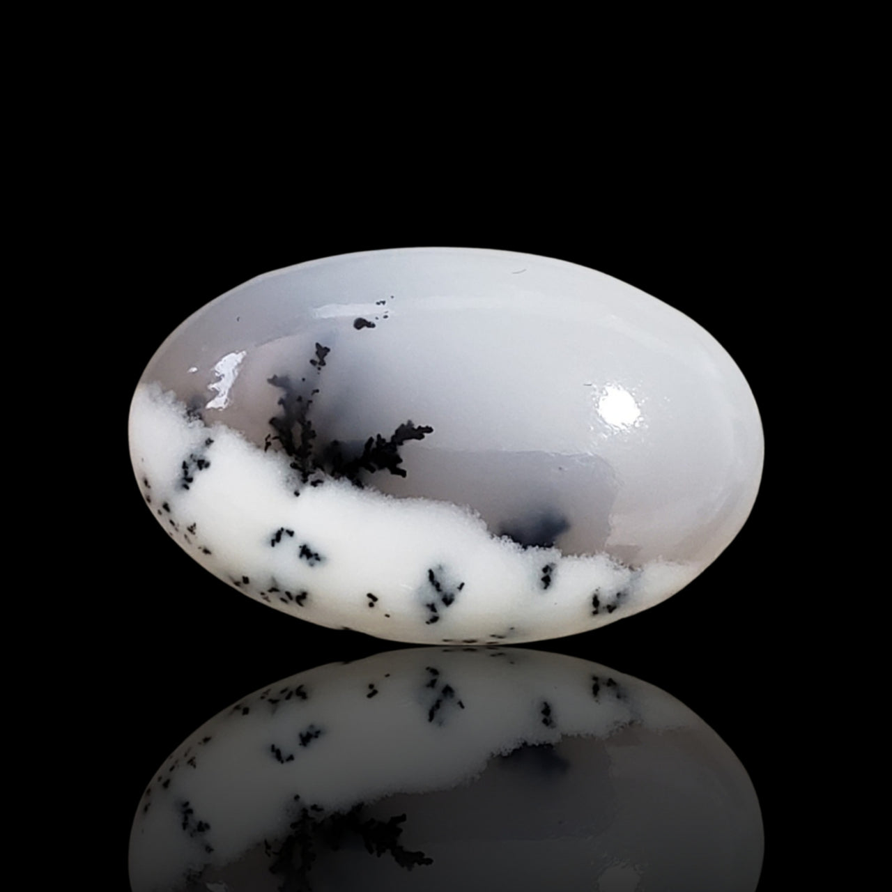 16Ct Natural Dendrite Opal/Merlinite Cabochon 24x15mm