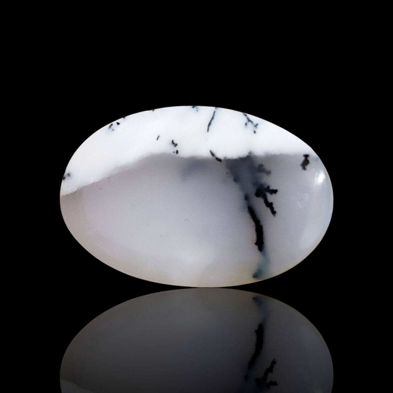 19Ct Natural Dendrite Opal/Merlinite Cabochon 27x18mm