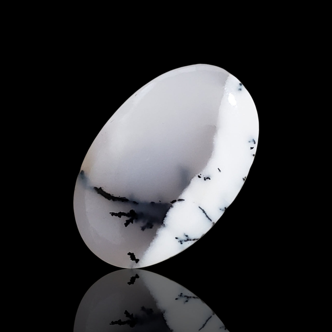 19Ct Natural Dendrite Opal/Merlinite Cabochon 27x18mm