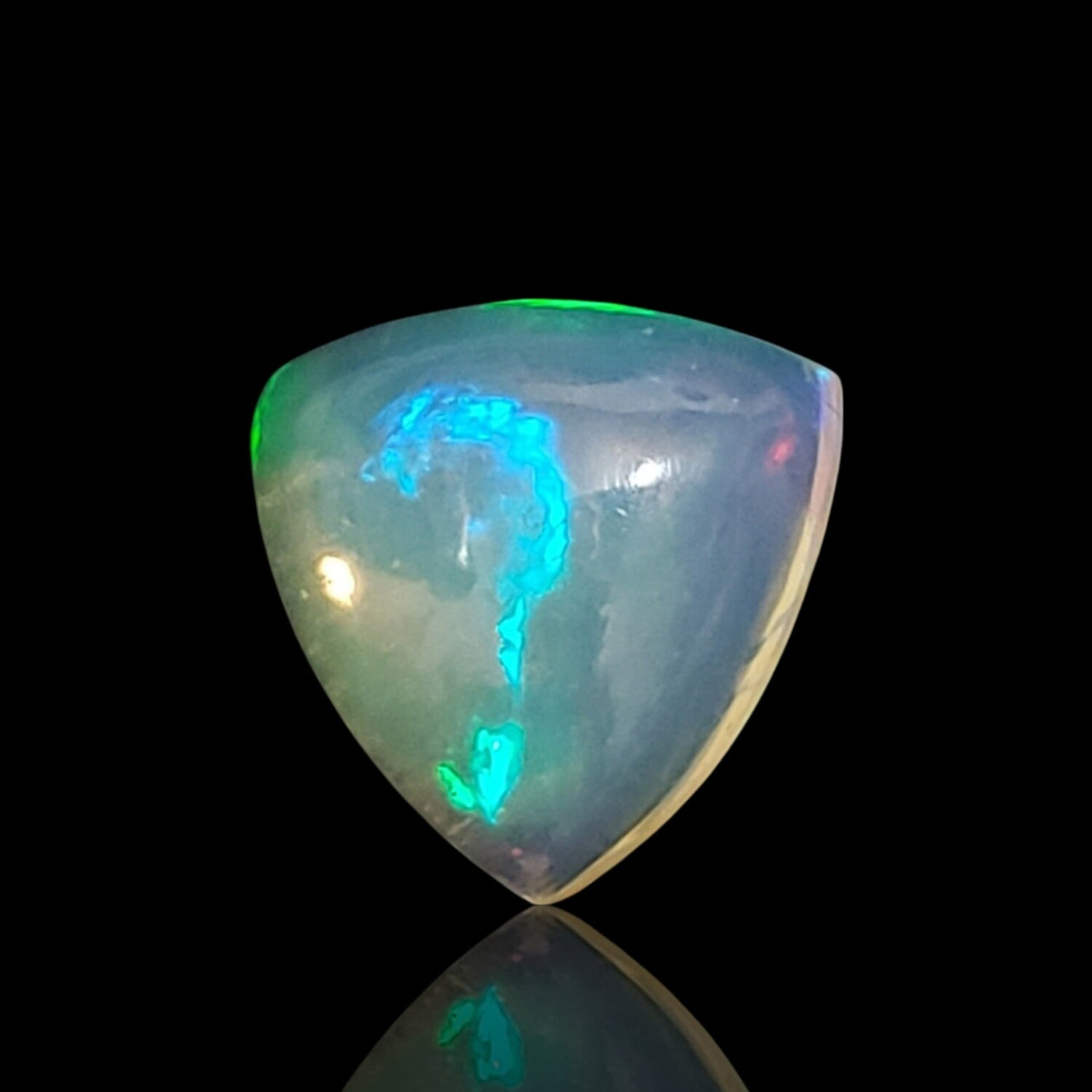 3.5Ct Natural Ethiopian Opal Trillion Cut Cabochon 11x11mm