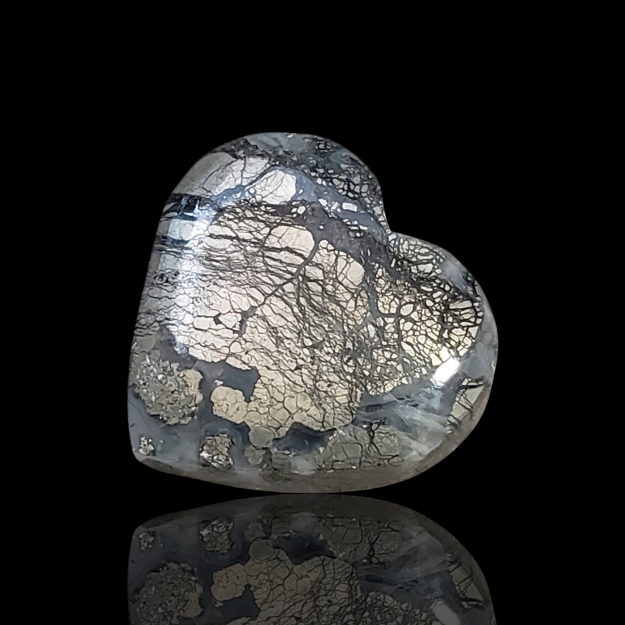 25.5Ct Natural Marcasite Heart Cabochon 22x20mm