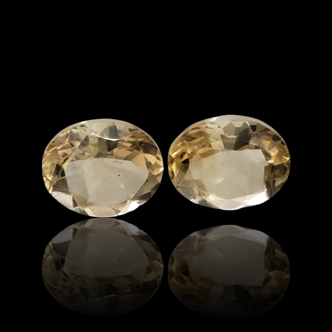 7.5Ct 2Pcs Natural Citrine Faceted Pair 11x9x6mm each